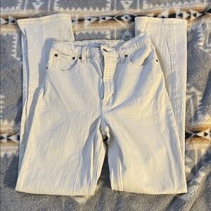 Abercrombie & Fitch Cream Ultra High Rise 90s straight Jeans